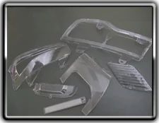 Clear lamp lenses, molded by PRD