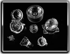 LED optics, molded by PRD