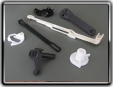 Levers, clips and linkages, molded by PRD